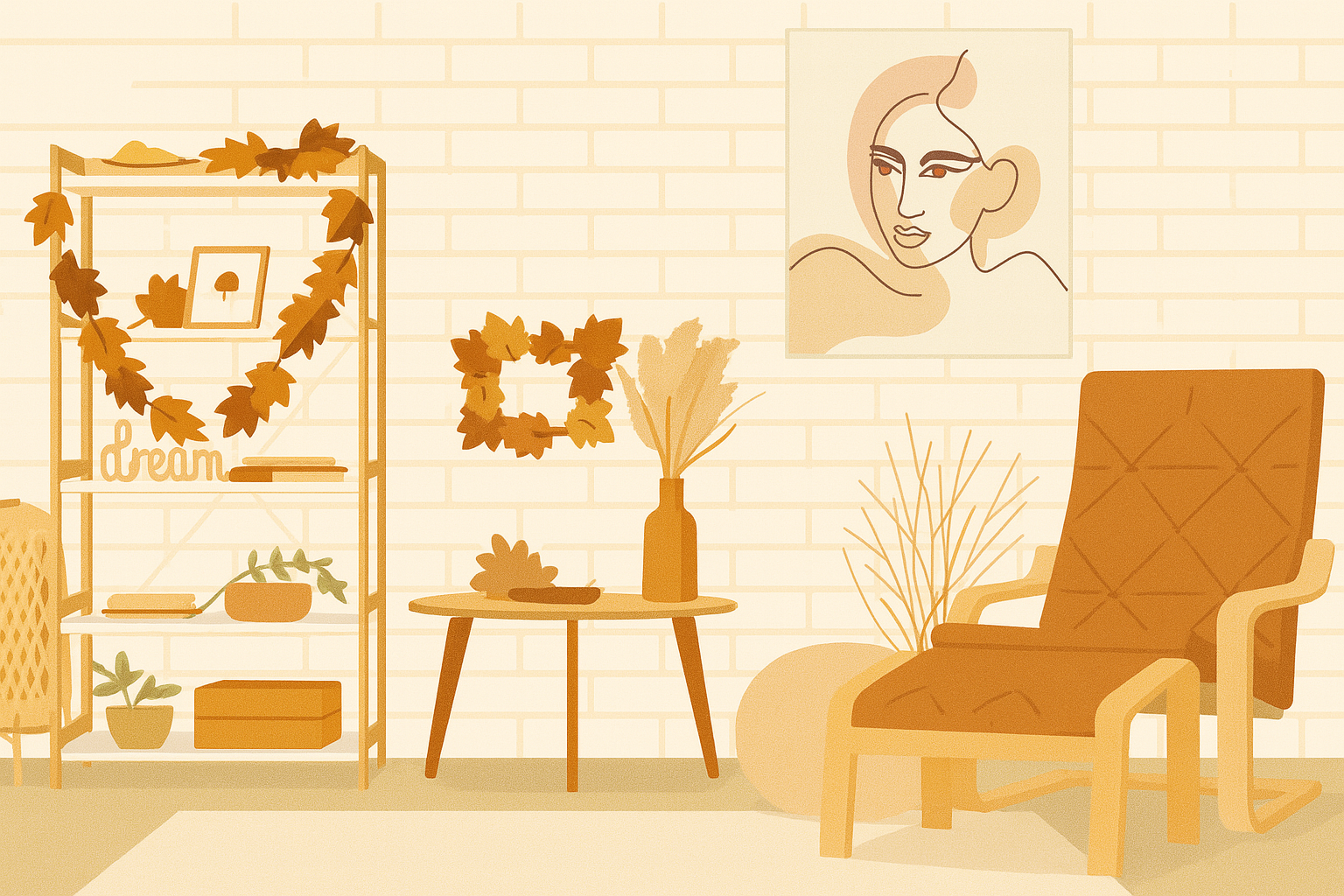 Troca do verão para o outono: mudanças fáceis de decoração para apartamentos pequenos