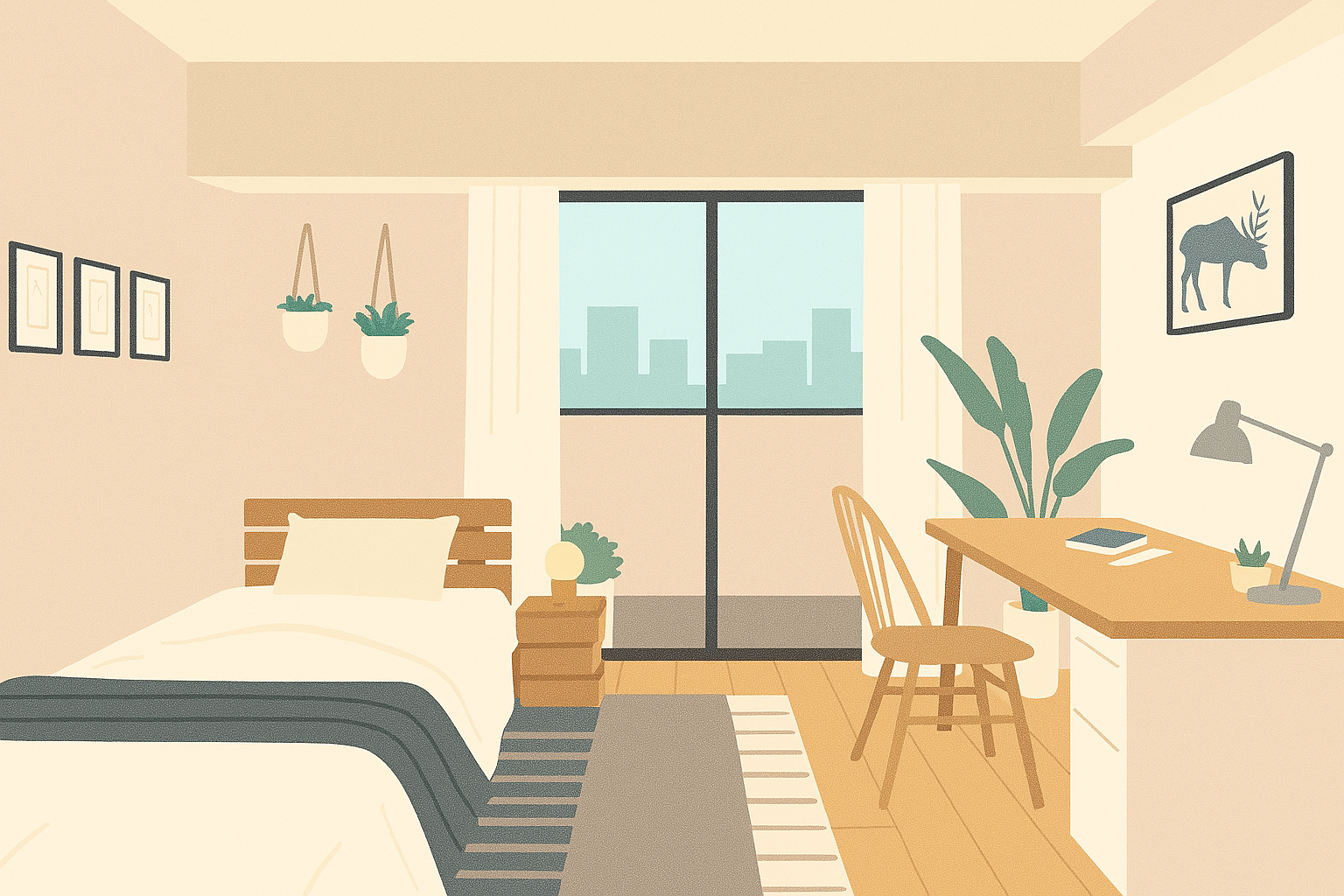 Como criar separação visual em um apartamento de um quarto