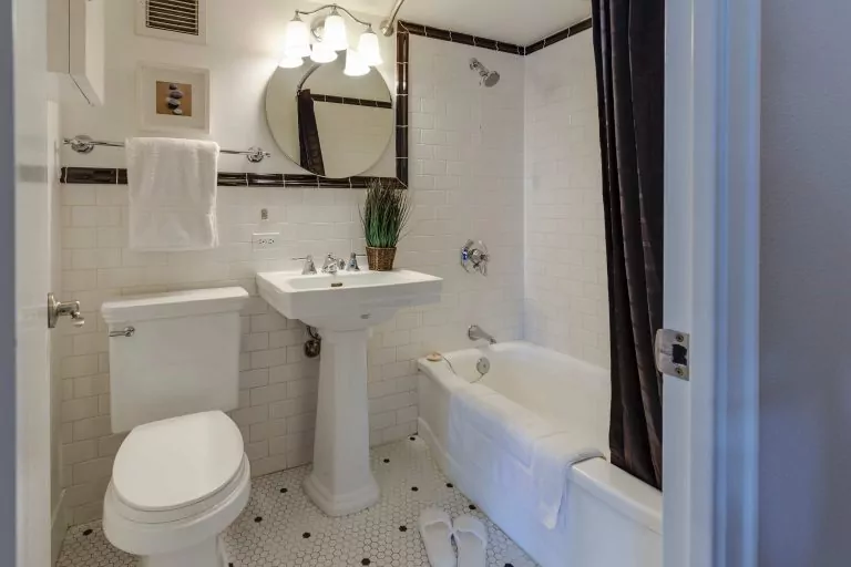 white bathroom