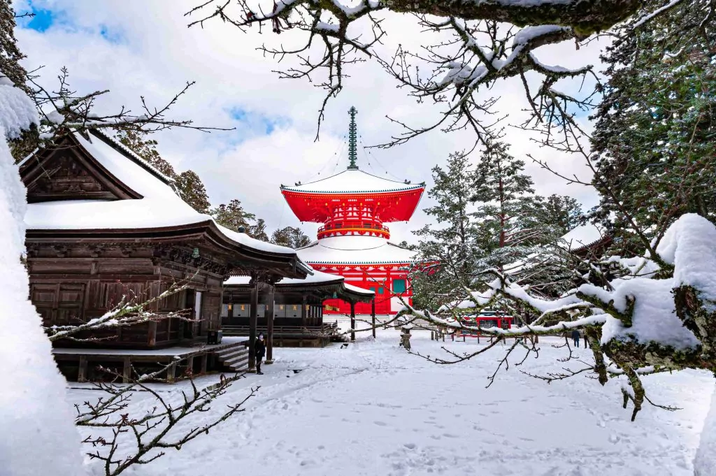 Khung cảnh tuyết rơi ở Nhật