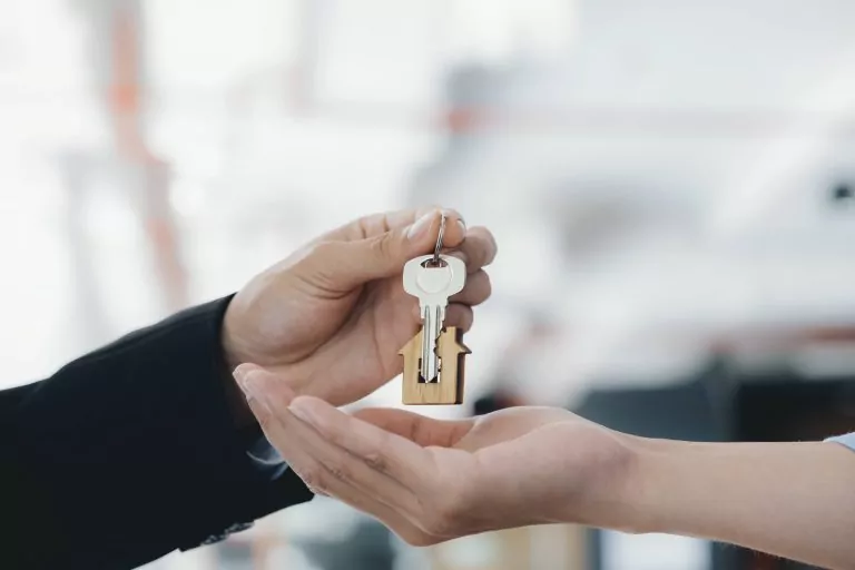 Handing the apartment key